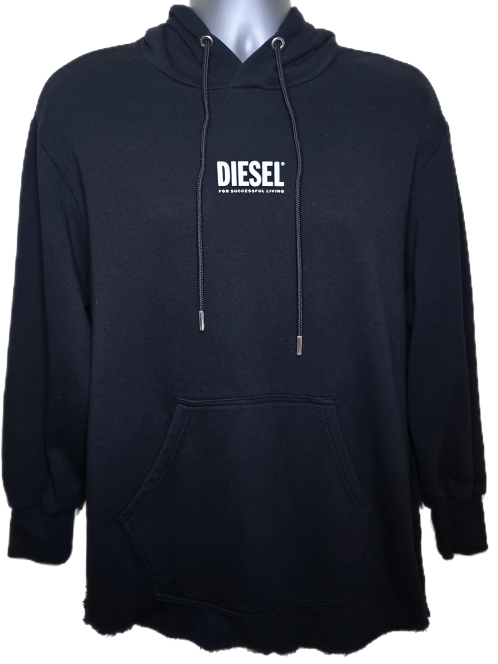 Diesel Black Oversized Logo Hoodie XS Oversized Fits Like L 100% Cotton